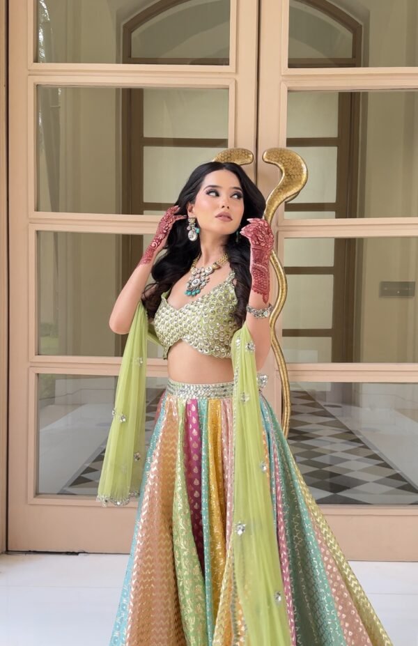 MULTI COLOURED LEHENGA - Image 2