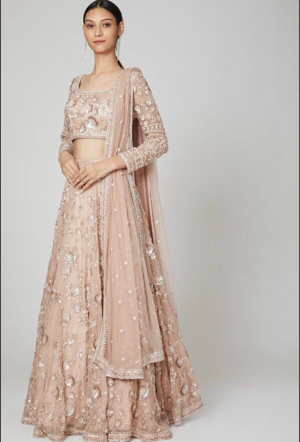3D FLOWERS EMBROIDERED LEHENGA