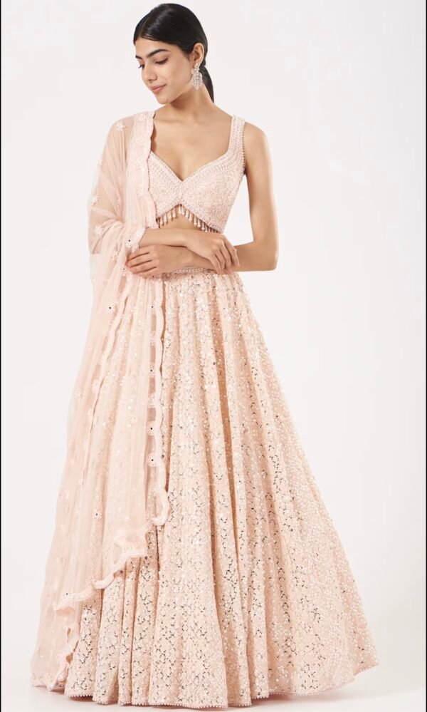 PEARL AND THREAD WORK LEHENGA
