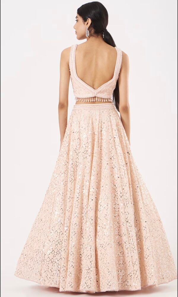 PEARL AND THREAD WORK LEHENGA - Image 2