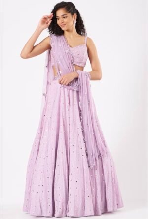 THREAD AND MIRROR LEHENGA