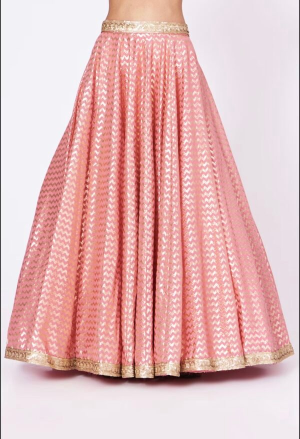 BROCADE ZIGZAG LEHENGA - Image 4